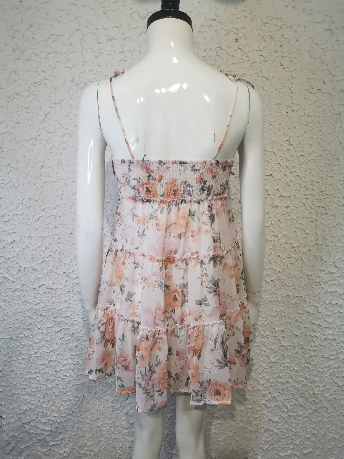 2024 Spring/Summer New Sling Simple Printed Chiffon Dresses