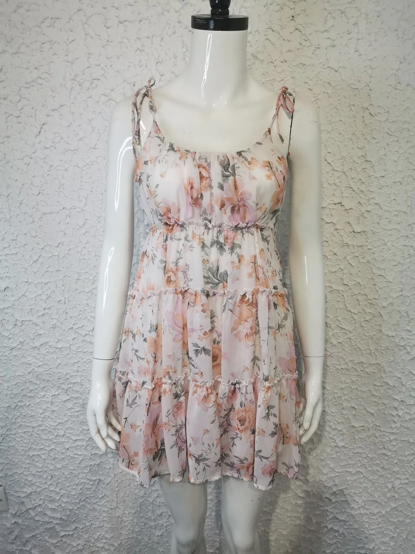 2024 Spring/Summer New Sling Simple Printed Chiffon Dresses