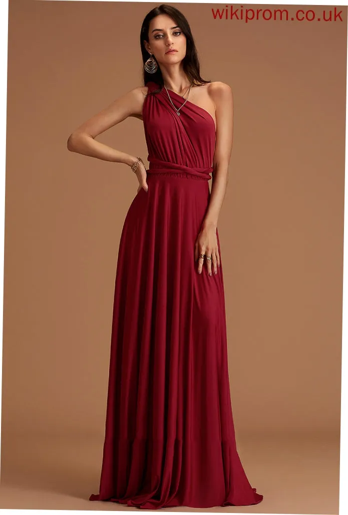 A-line Dresses Jersey V-Neck Formal Dresses Roberta