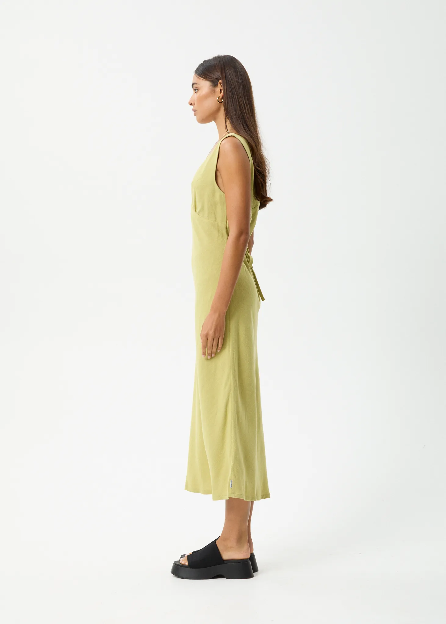 AFENDS Womens Amaya - Maxi Dress - Lemongrass