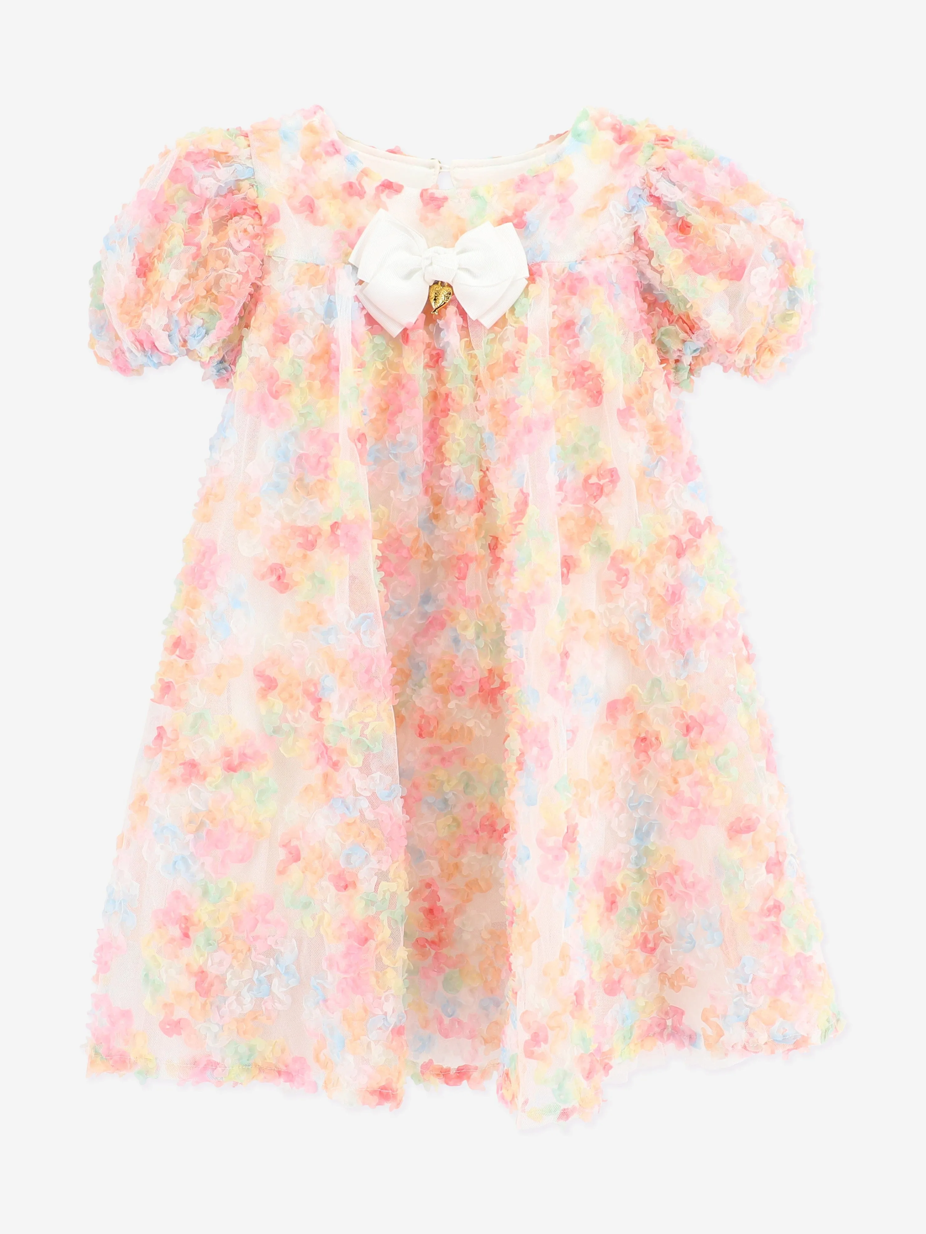Angels Face Girls Confetti Dress in Orange