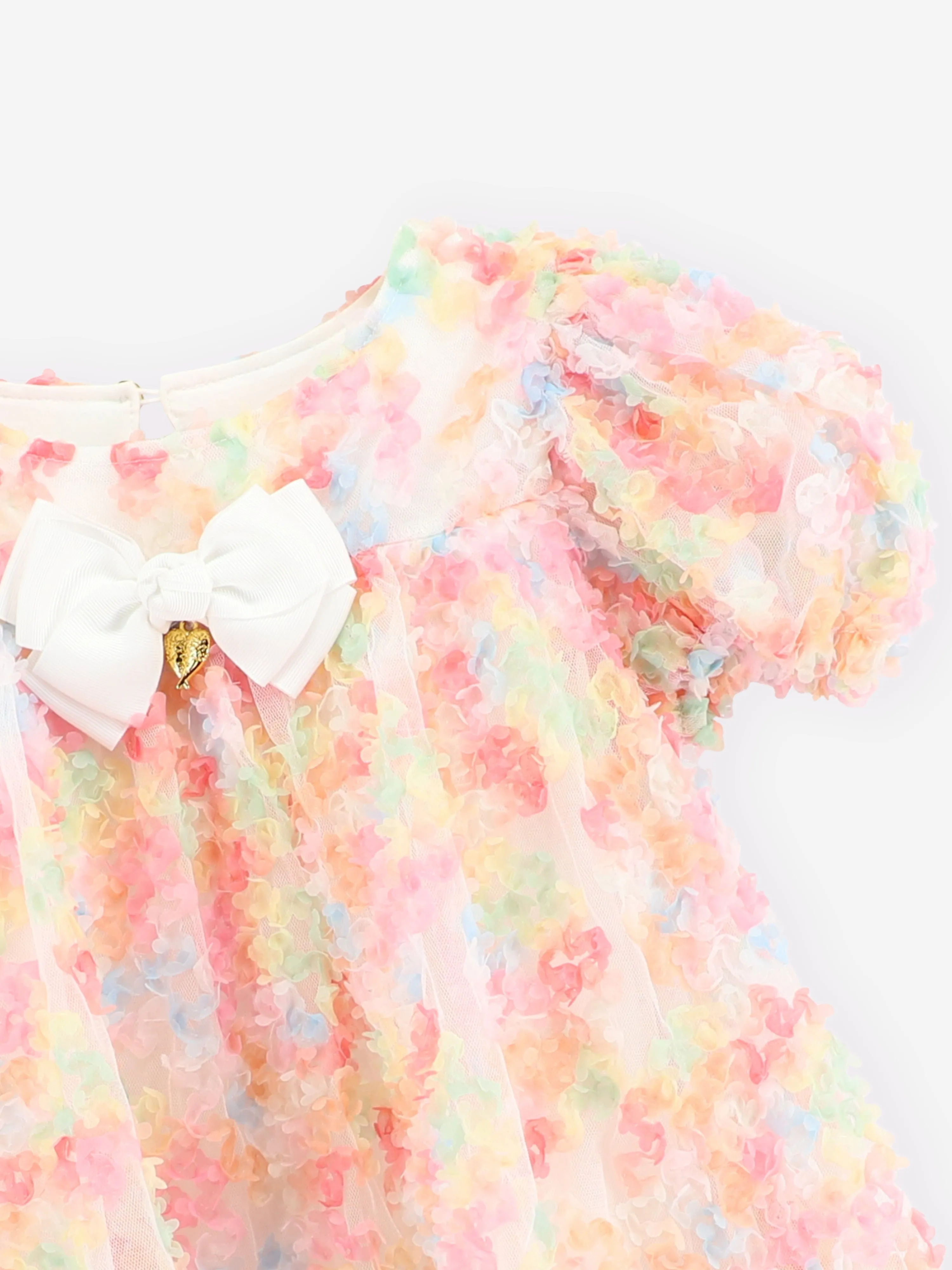 Angels Face Girls Confetti Dress in Orange