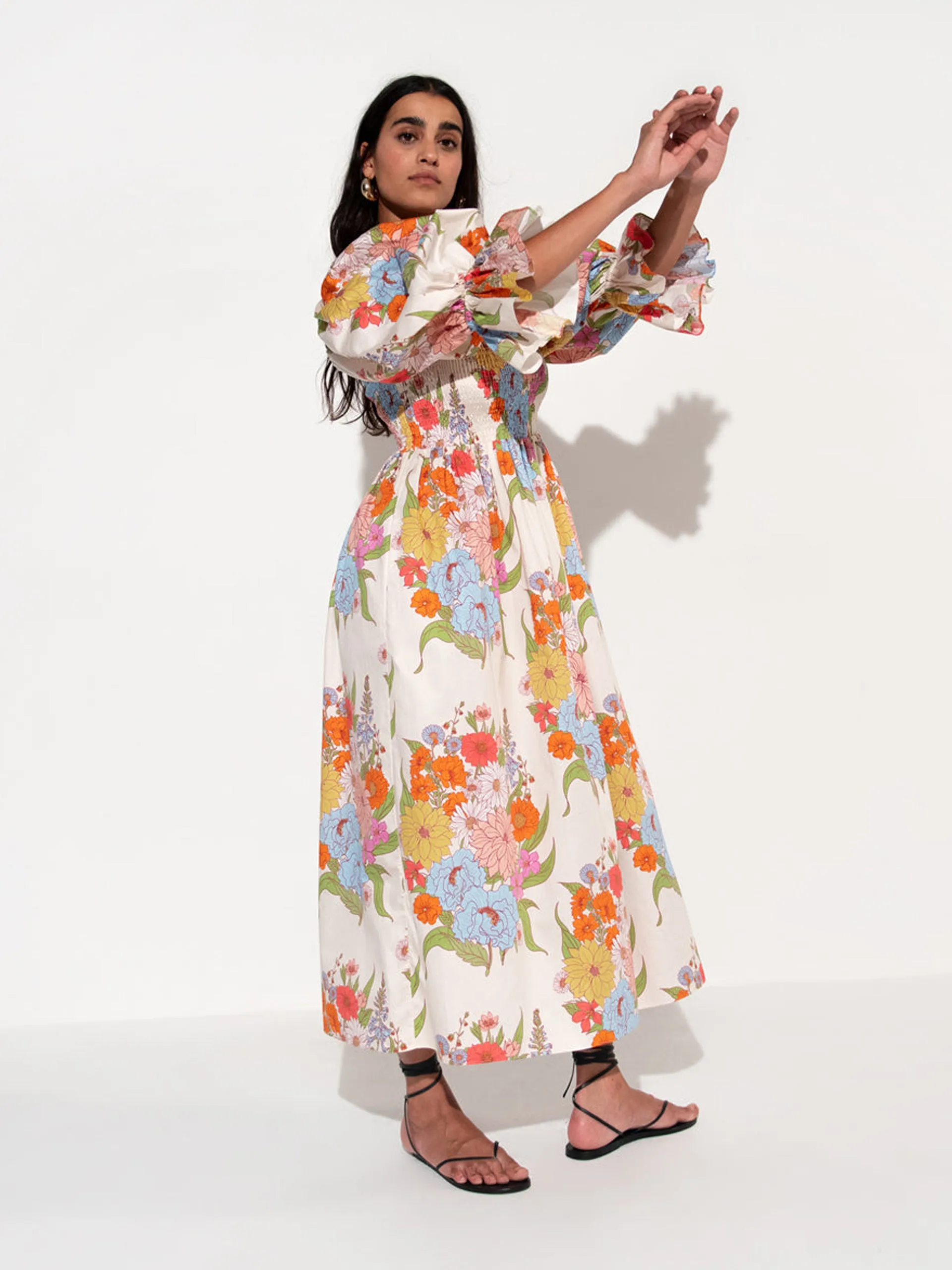 Artemis midi dress in Calliope floral print