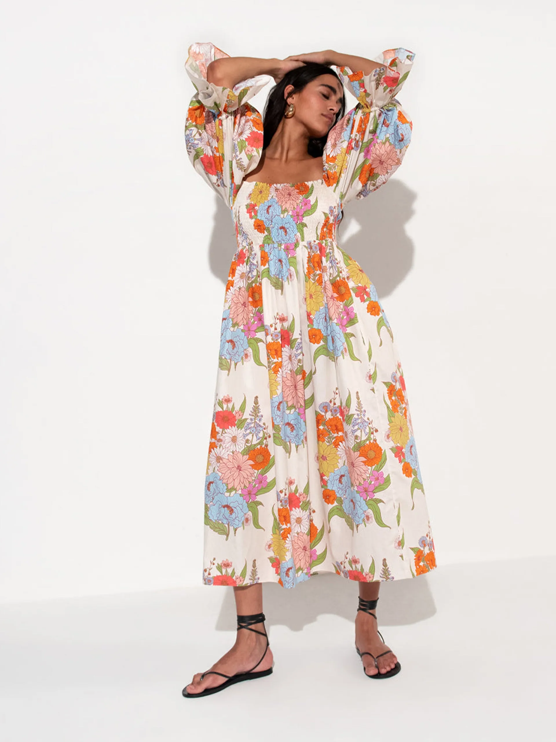 Artemis midi dress in Calliope floral print