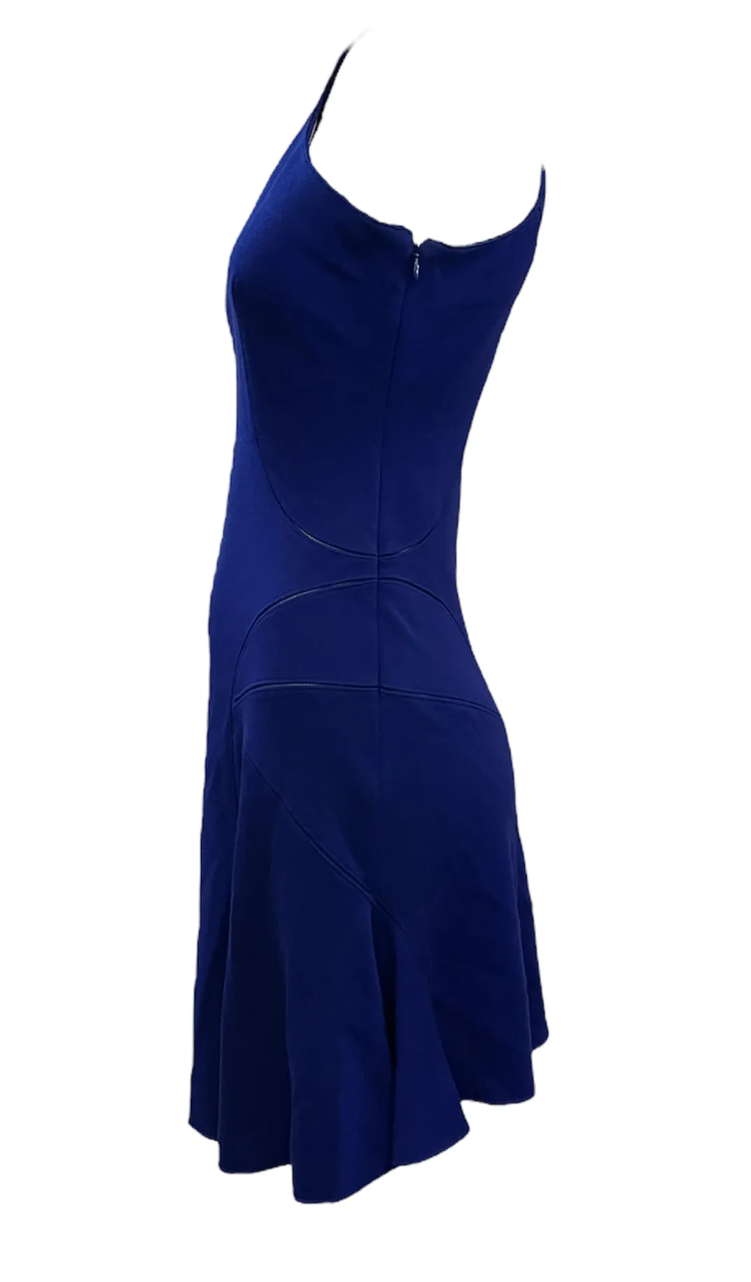 Azzedine Alaia 90s Electric Blue Body Con  Mini Dress