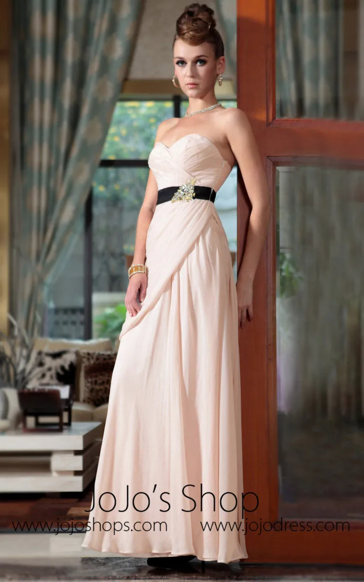 Beige Champagne Strapless Formal Prom Evening Dress DQ830823
