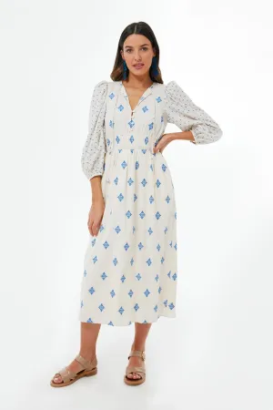 Blue Medallion Clementine Dress
