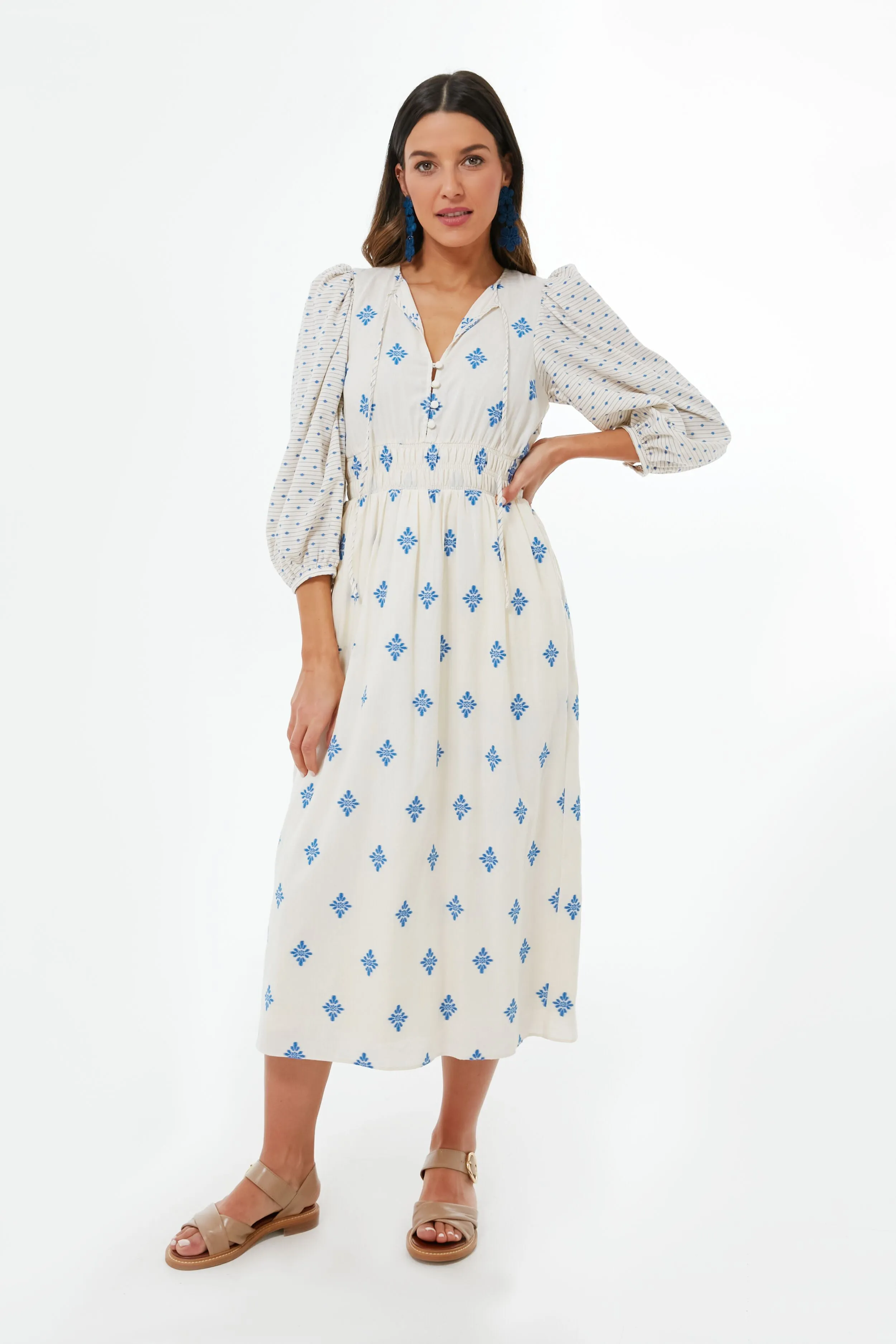 Blue Medallion Clementine Dress