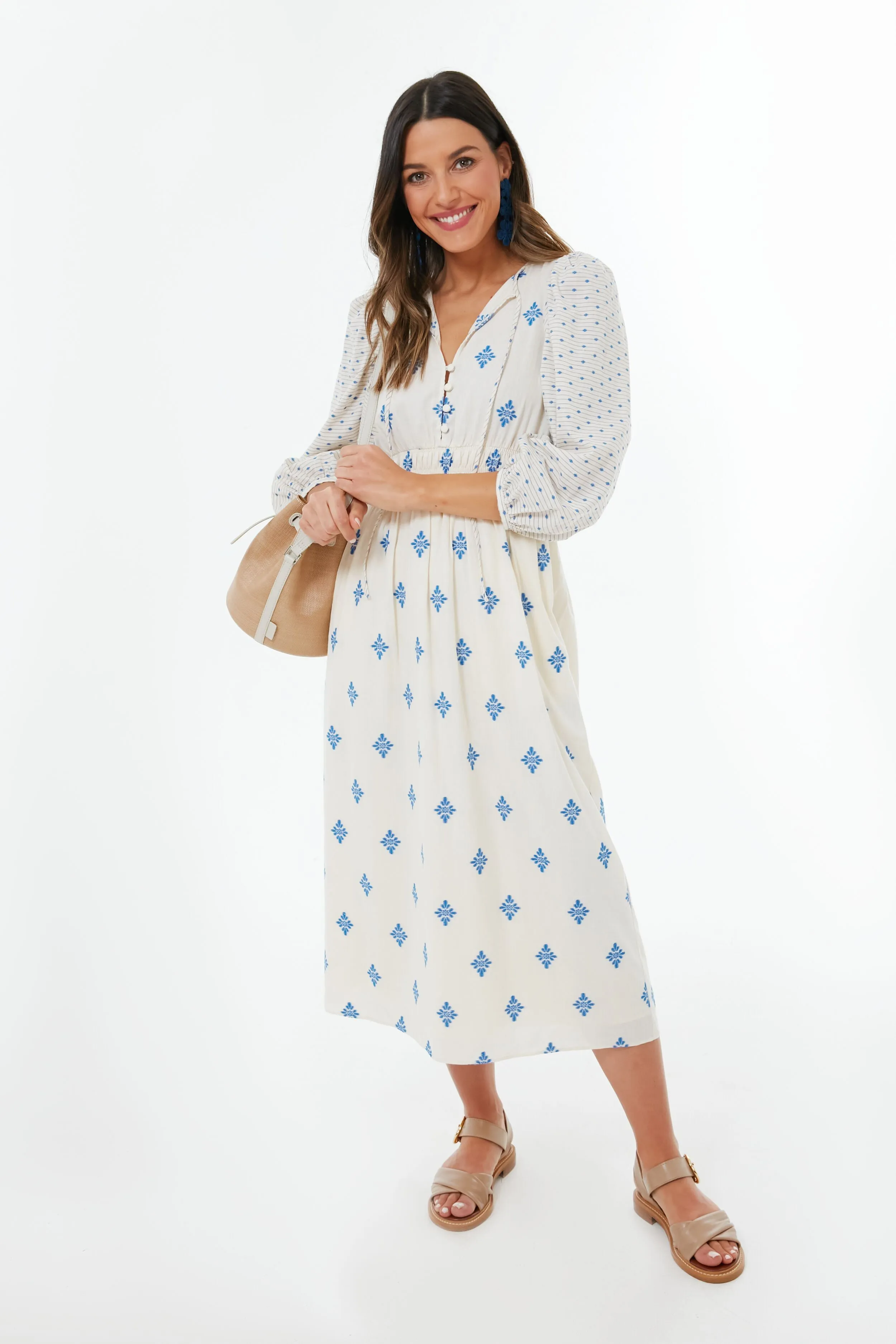 Blue Medallion Clementine Dress