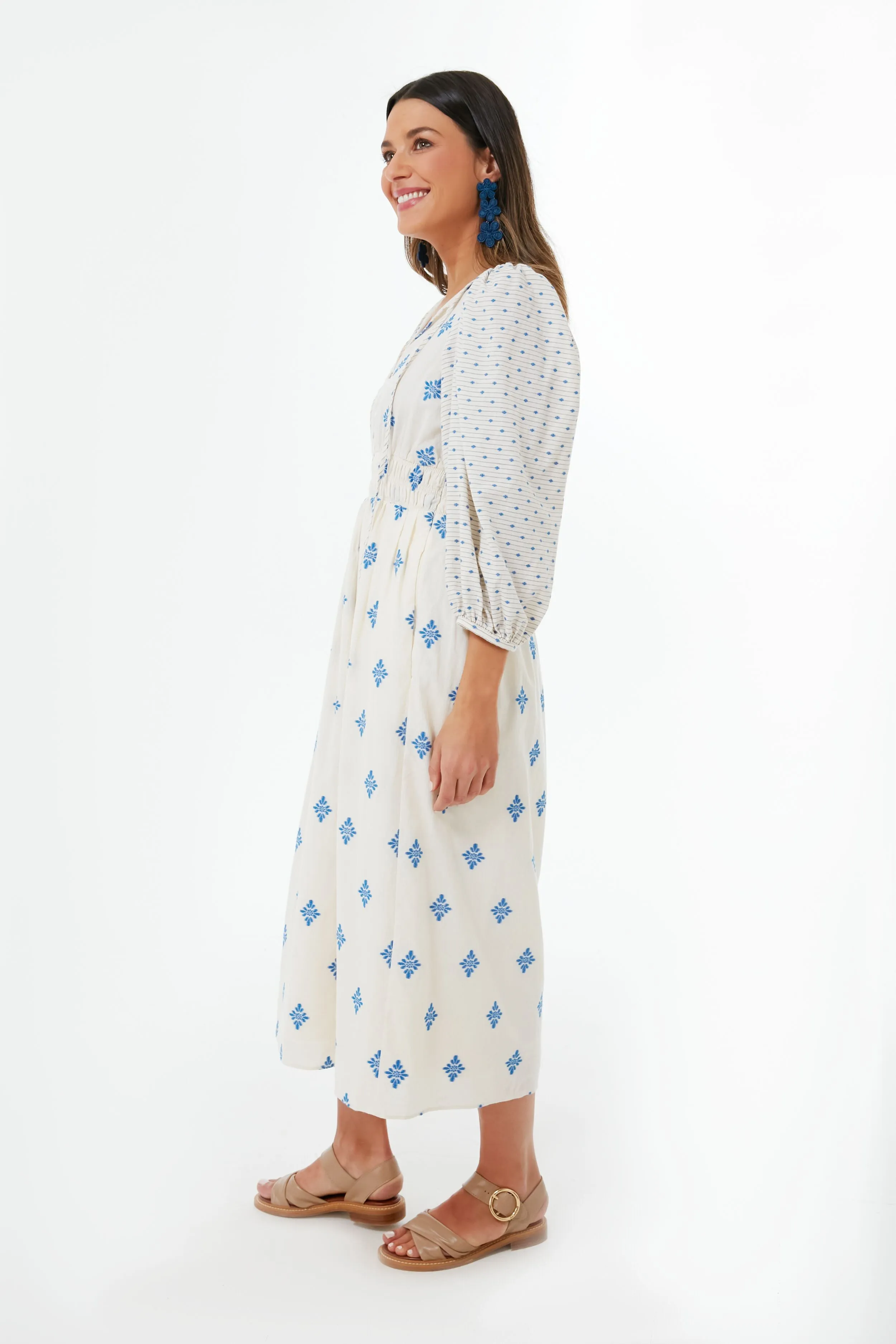 Blue Medallion Clementine Dress
