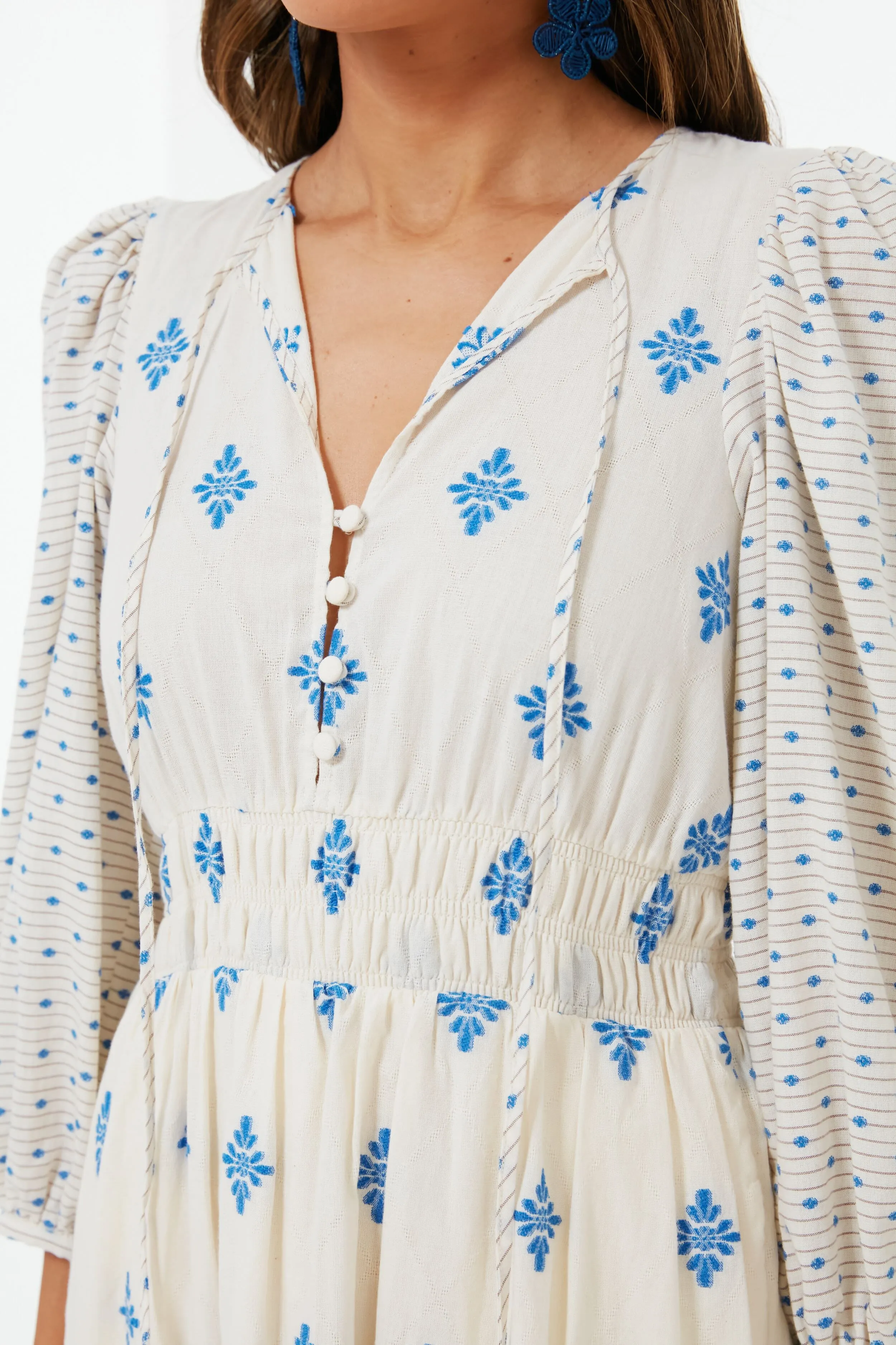Blue Medallion Clementine Dress
