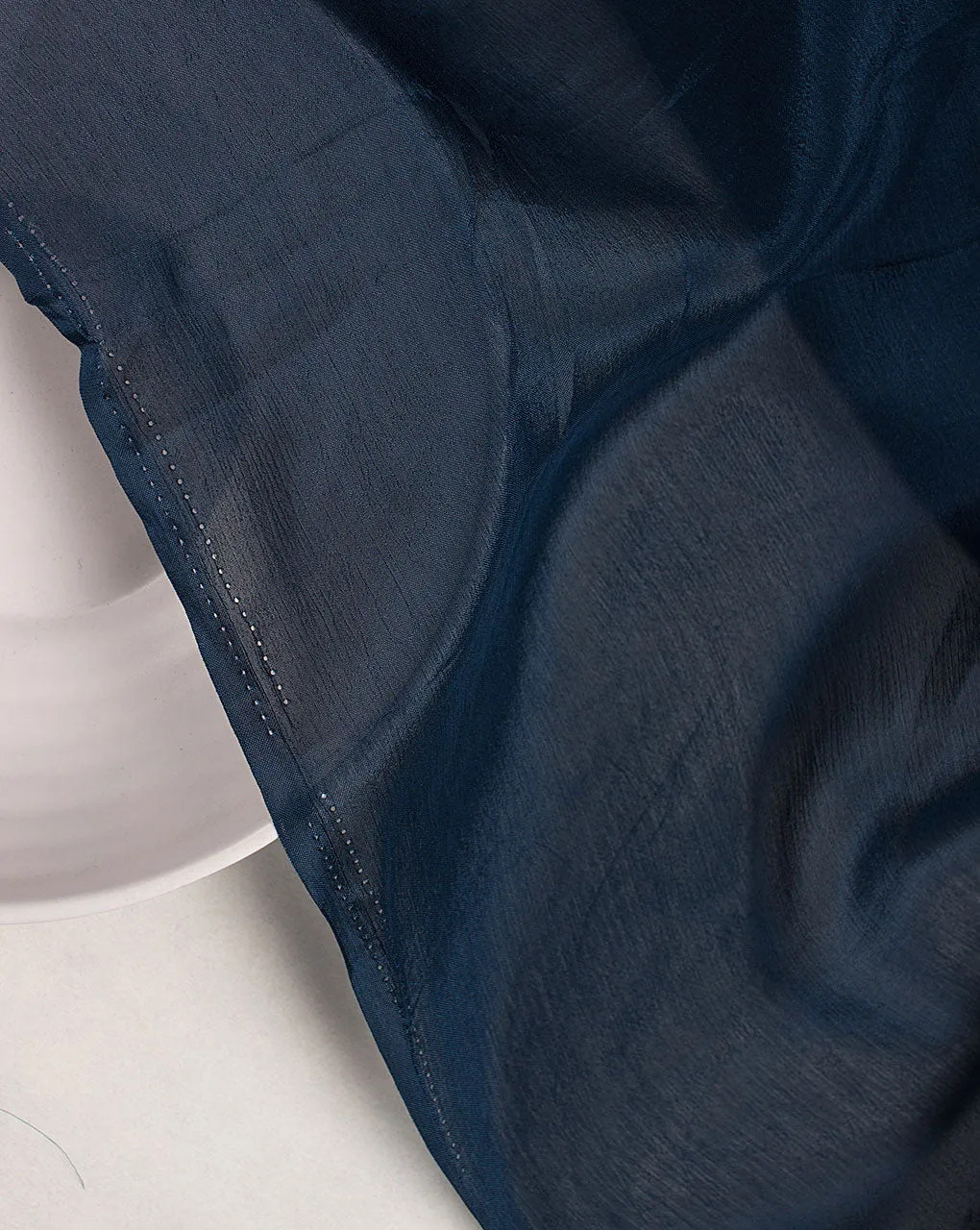 Blue Plain Viscose Chinnon Chiffon Fabric