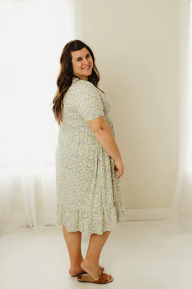 Bohemian Floral Tiered Midi Dress
