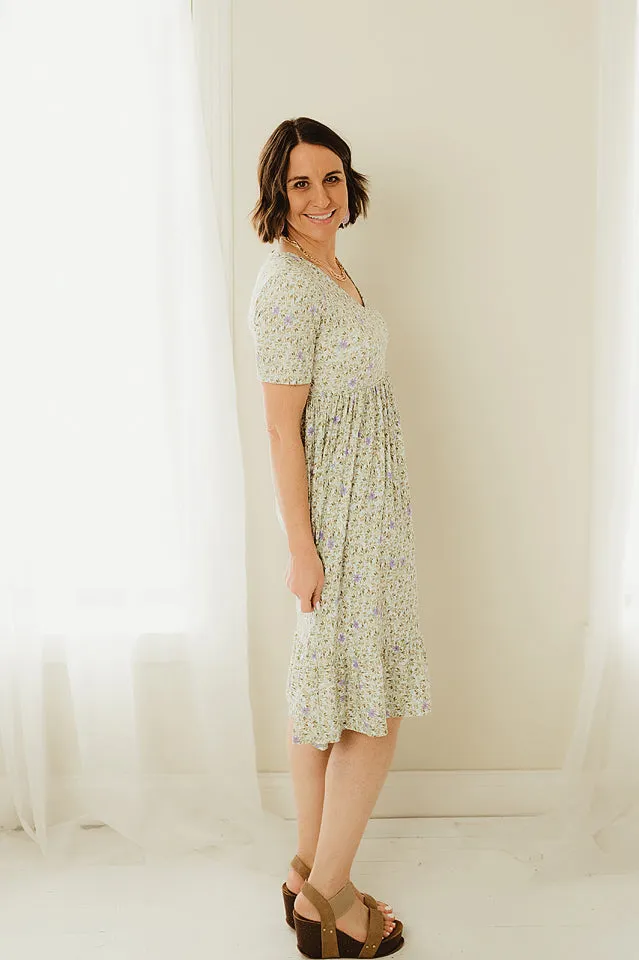 Bohemian Floral Tiered Midi Dress