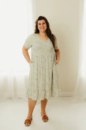 Bohemian Floral Tiered Midi Dress