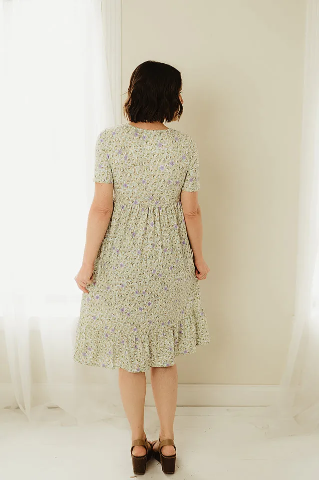 Bohemian Floral Tiered Midi Dress