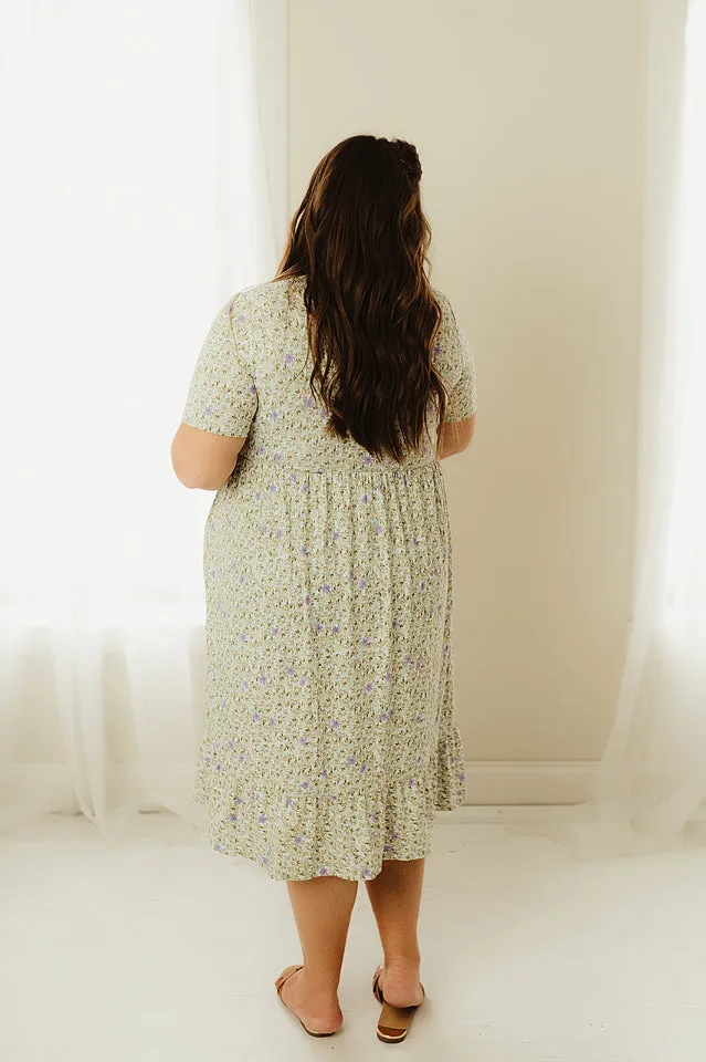 Bohemian Floral Tiered Midi Dress