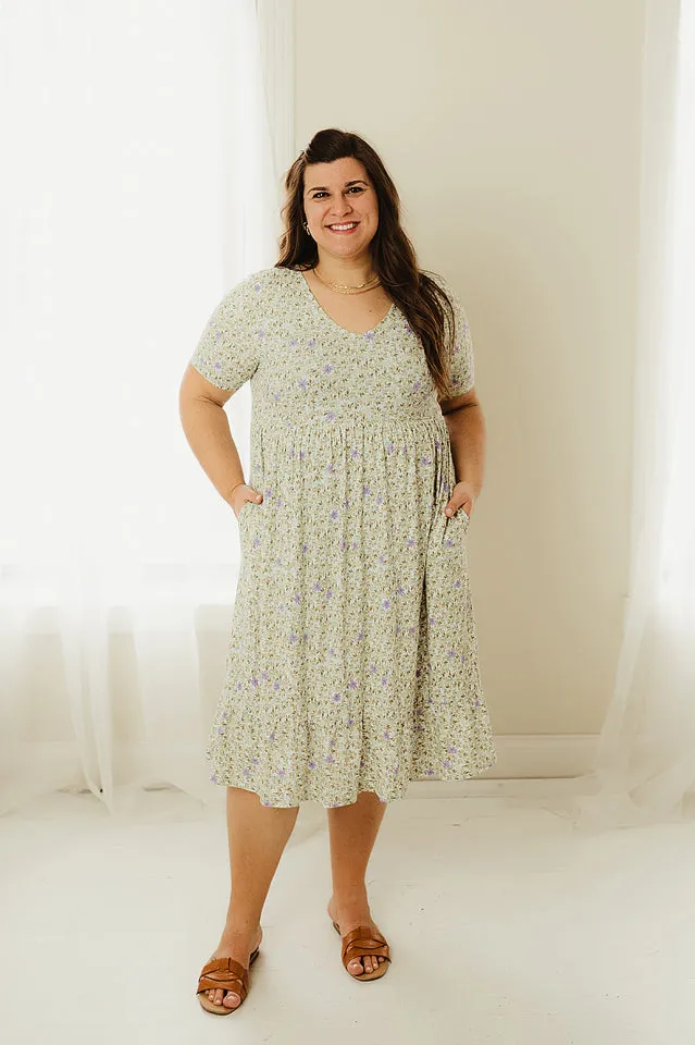 Bohemian Floral Tiered Midi Dress