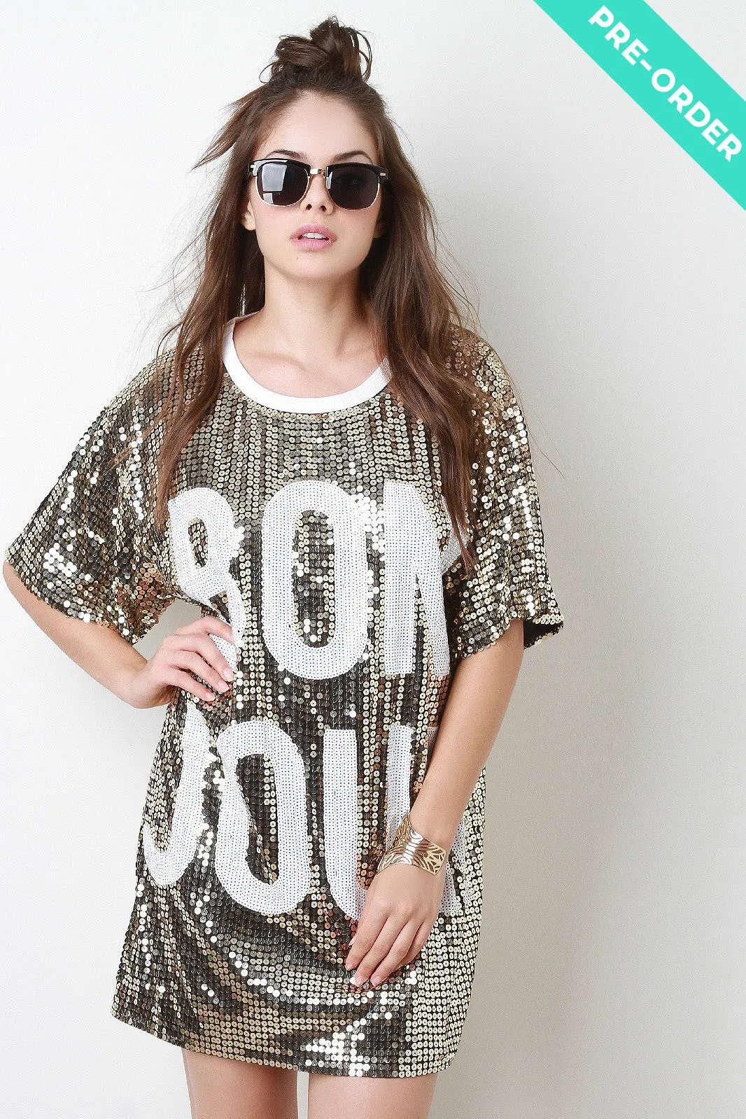Bon Jour Sequins Shift Dress PREORDER