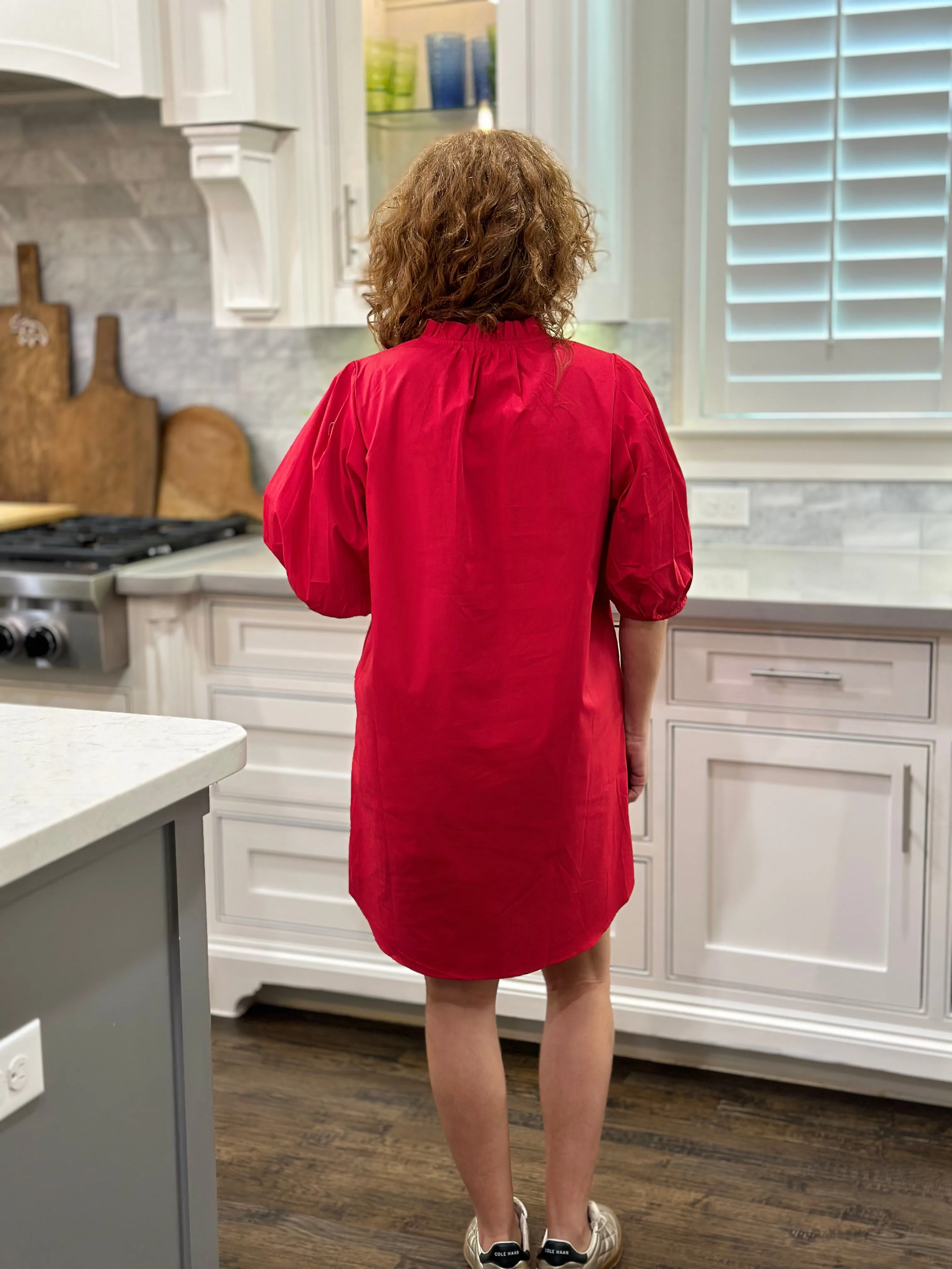 Caryn Lawn Erin Dress in Red