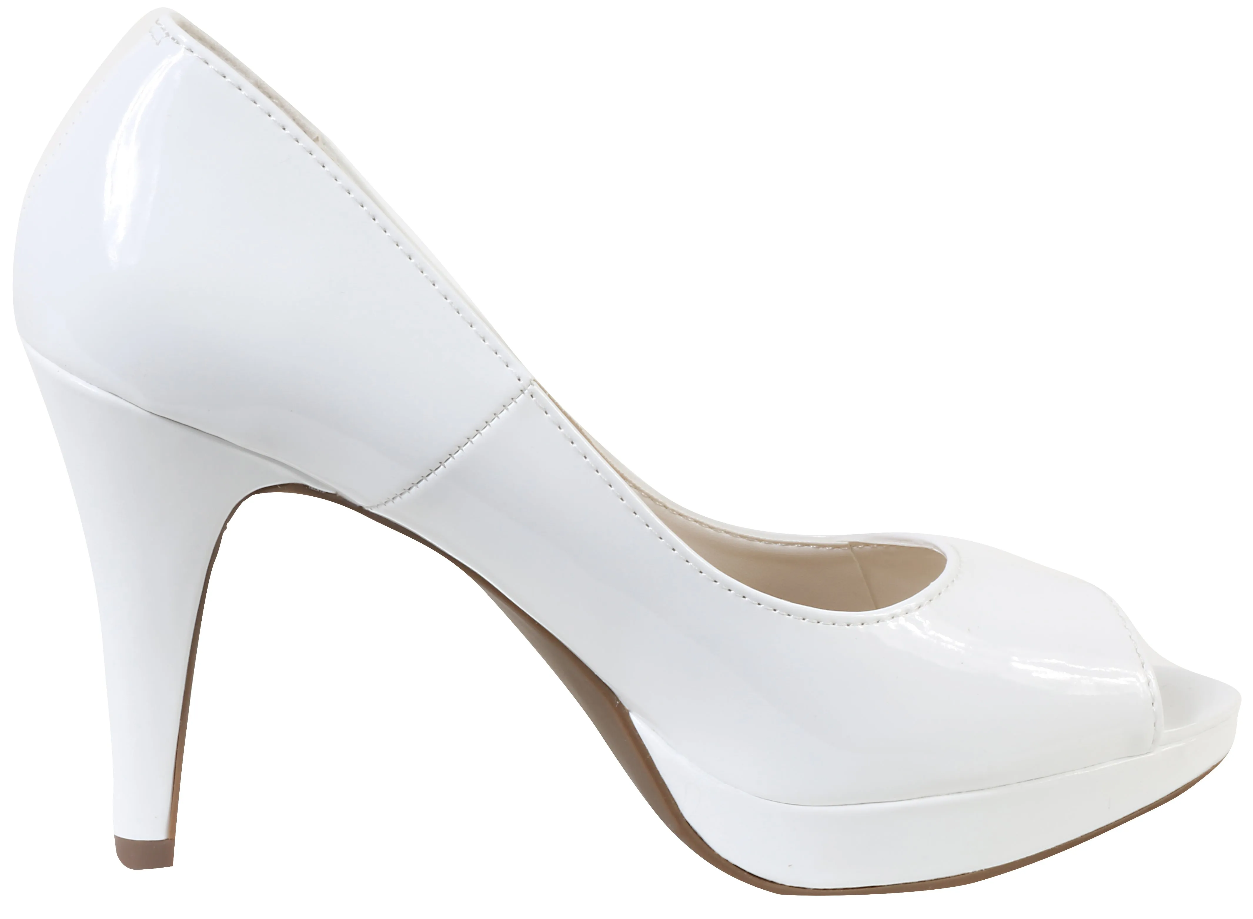 City Classified by Soda Women's Bree Peep Toe Patent Pump