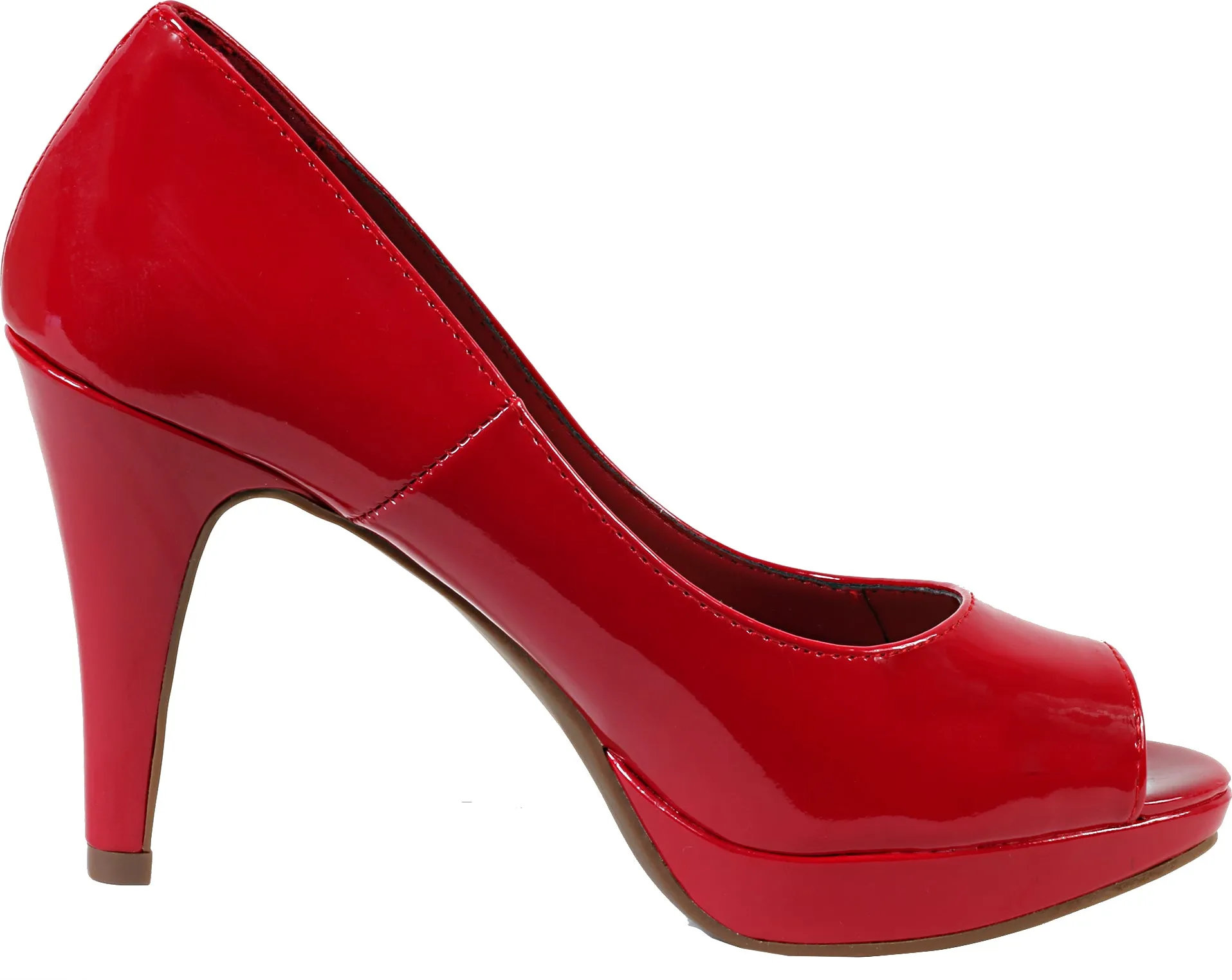 City Classified by Soda Women's Bree Peep Toe Patent Pump