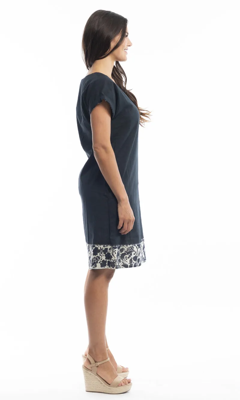 Cotton Dress Shift Sleeve Ramatuelle