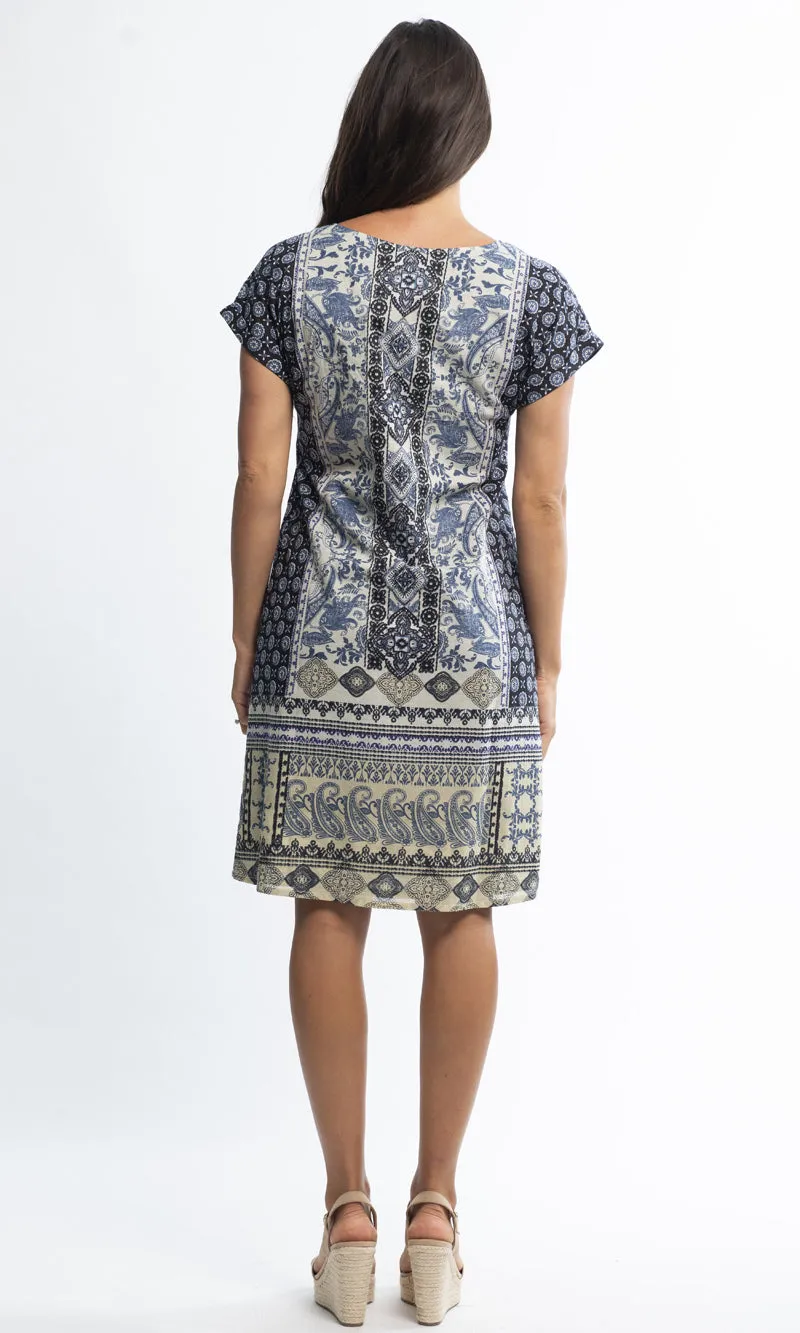Cotton Dress Shift Sleeve Ramatuelle