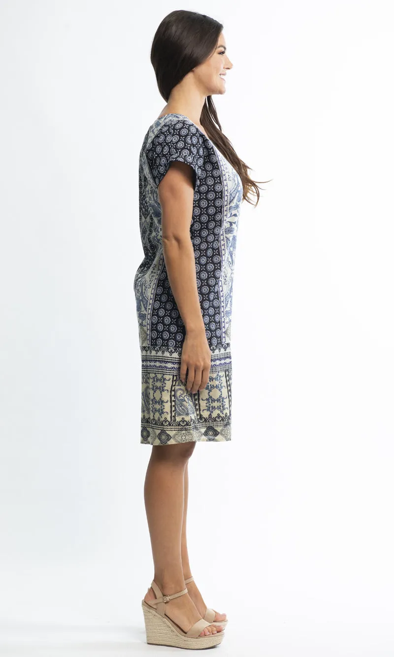 Cotton Dress Shift Sleeve Ramatuelle