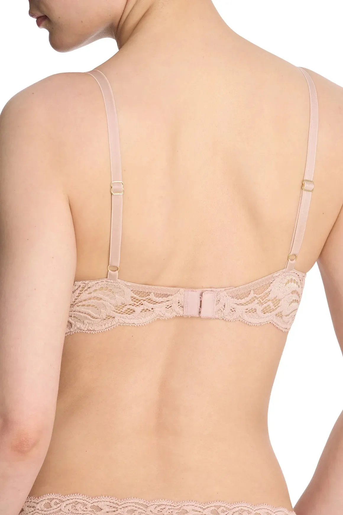 FEATHERS Plunge Bra in Rose Beige