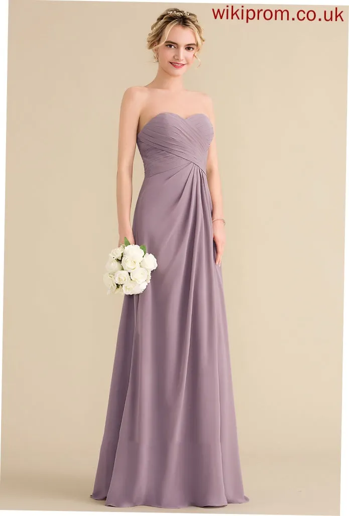 Floor-Length A-Line Silhouette Embellishment Fabric Neckline Length Sweetheart Ruffle SplitFront Renee Bridesmaid Dresses