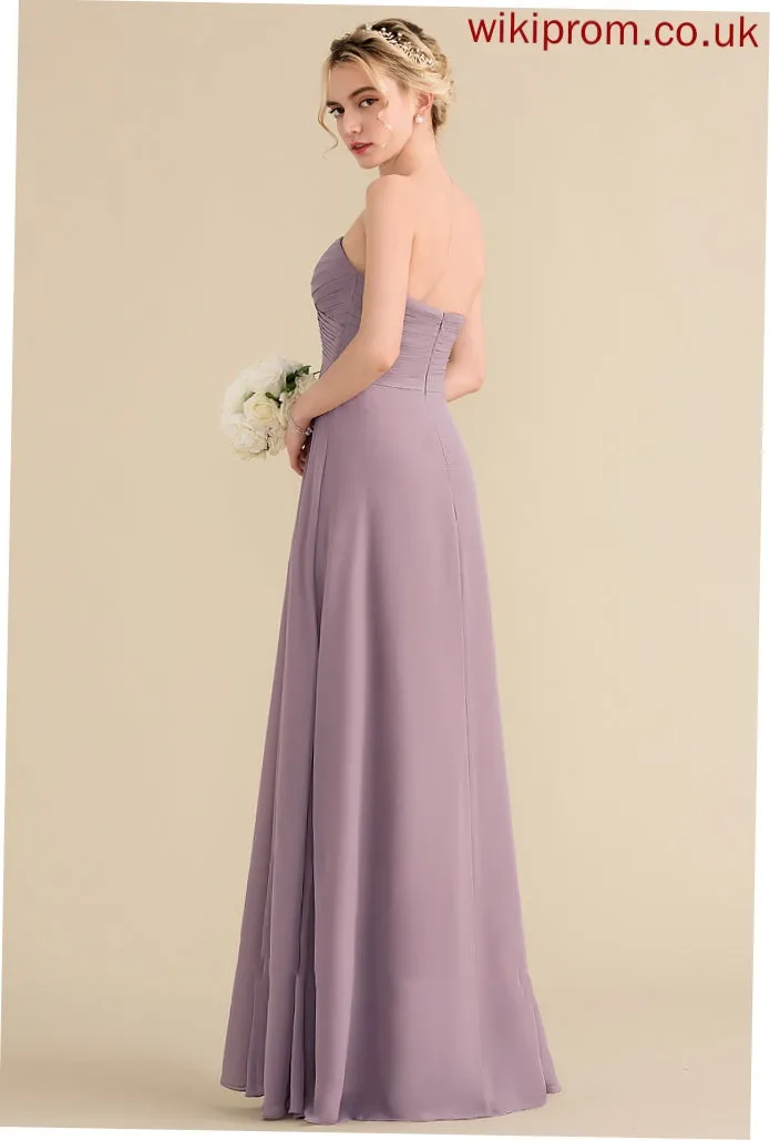 Floor-Length A-Line Silhouette Embellishment Fabric Neckline Length Sweetheart Ruffle SplitFront Renee Bridesmaid Dresses