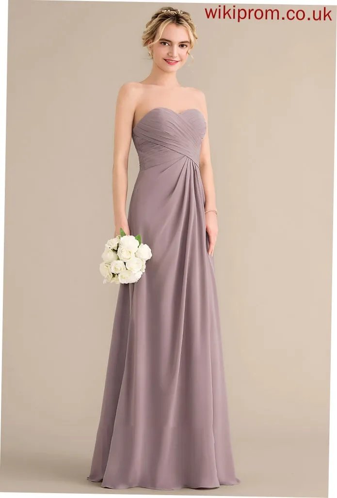Floor-Length A-Line Silhouette Embellishment Fabric Neckline Length Sweetheart Ruffle SplitFront Renee Bridesmaid Dresses