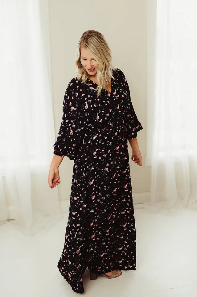 Flowy 3/4 Sleeve Maxi