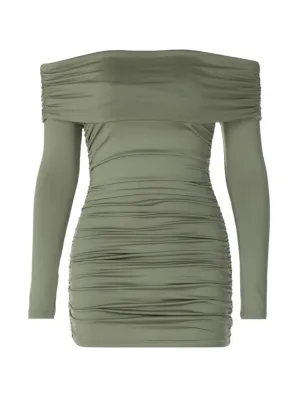 Flytonn-Christmas Outfits New Year's Eve Dress Night Out Club Dresses cute winter outfits Caris Off Shoulder Mini Dress