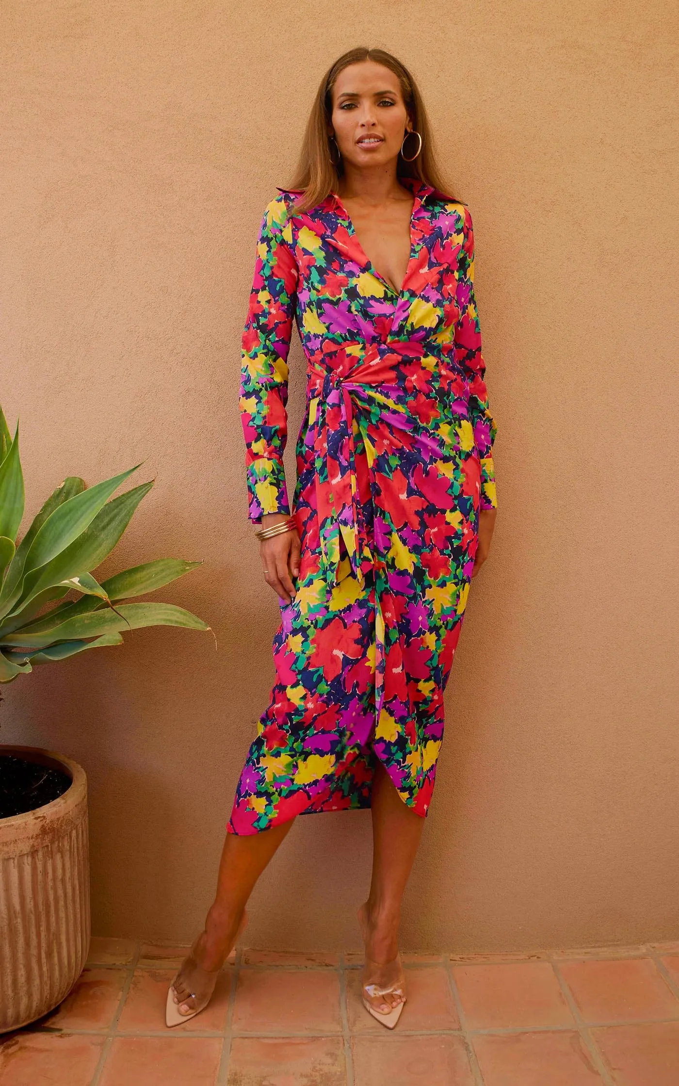 Frankie Wrap Dress In Vintage Floral