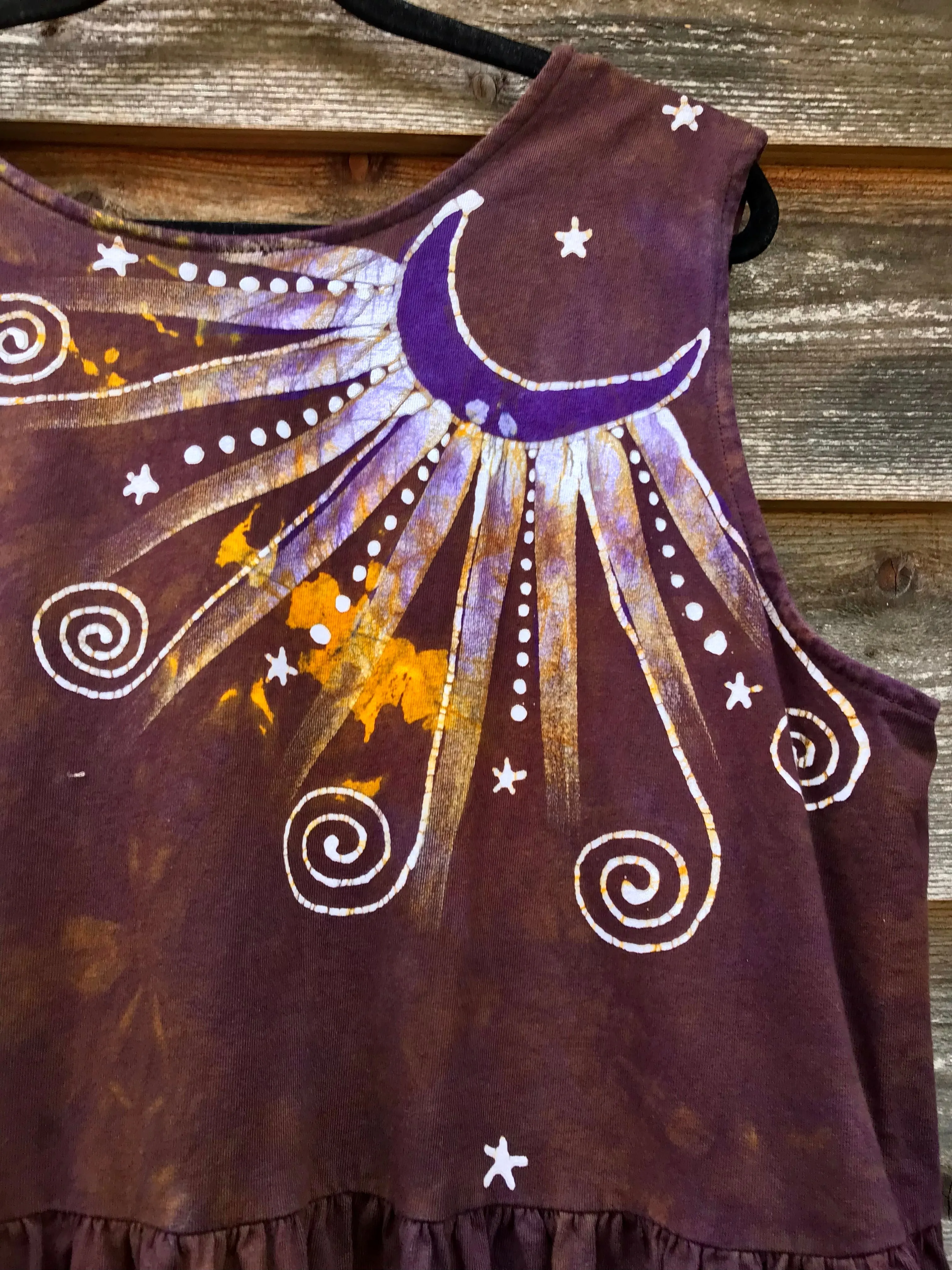 Golden Sun Purple Forest Farmer's Market Pocket Dress - Size 3X