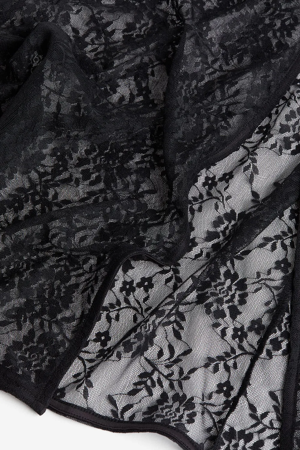 H&M Bow-detail Lace dress, black