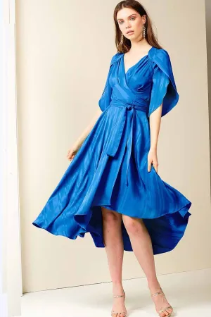 Hanworth House Wrap Dress in Cobalt