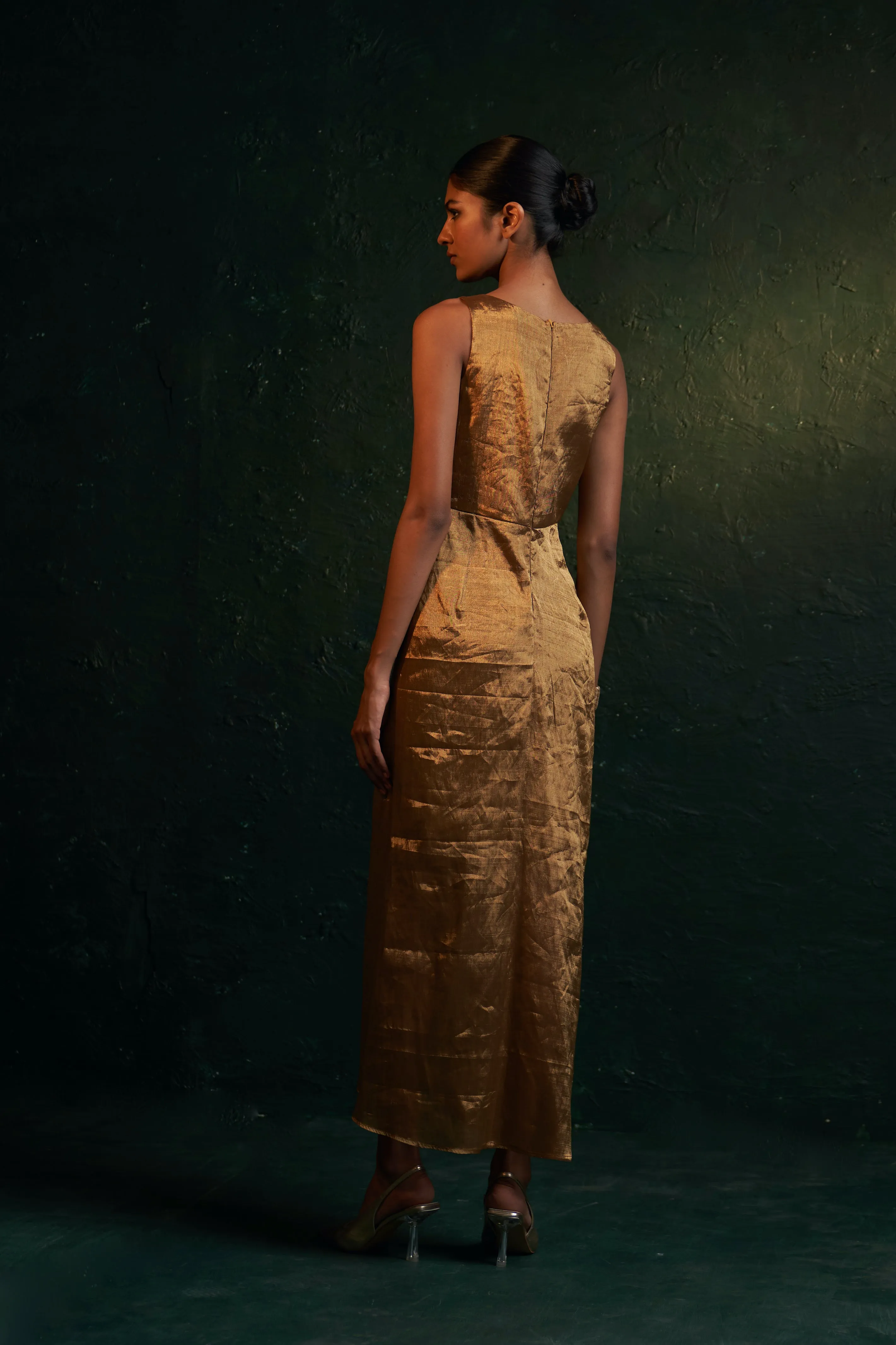 Midas Gold Tissue Dress & Jacket - Set of 2