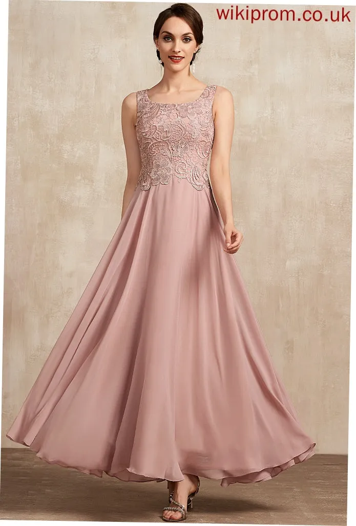 Mother Dress Mother of the Bride Dresses Chiffon of Scoop Bride Lace the Ankle-Length Sonia A-Line Neck