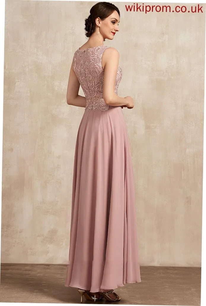 Mother Dress Mother of the Bride Dresses Chiffon of Scoop Bride Lace the Ankle-Length Sonia A-Line Neck