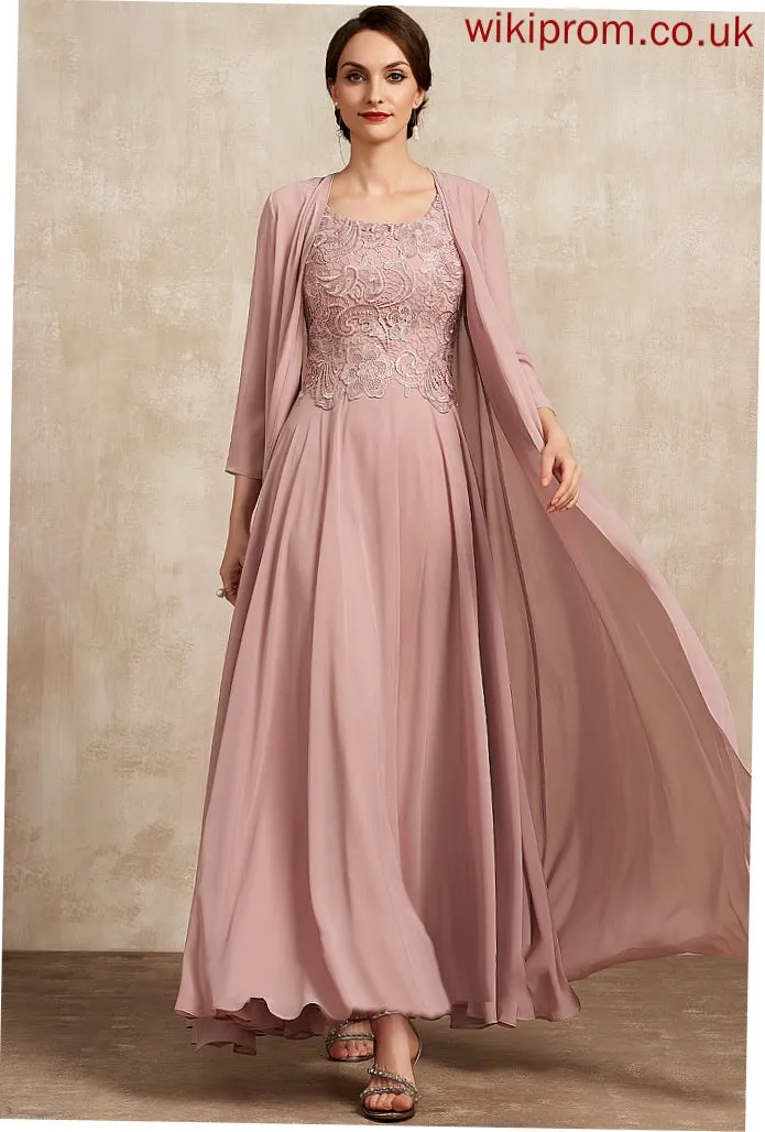 Mother Dress Mother of the Bride Dresses Chiffon of Scoop Bride Lace the Ankle-Length Sonia A-Line Neck