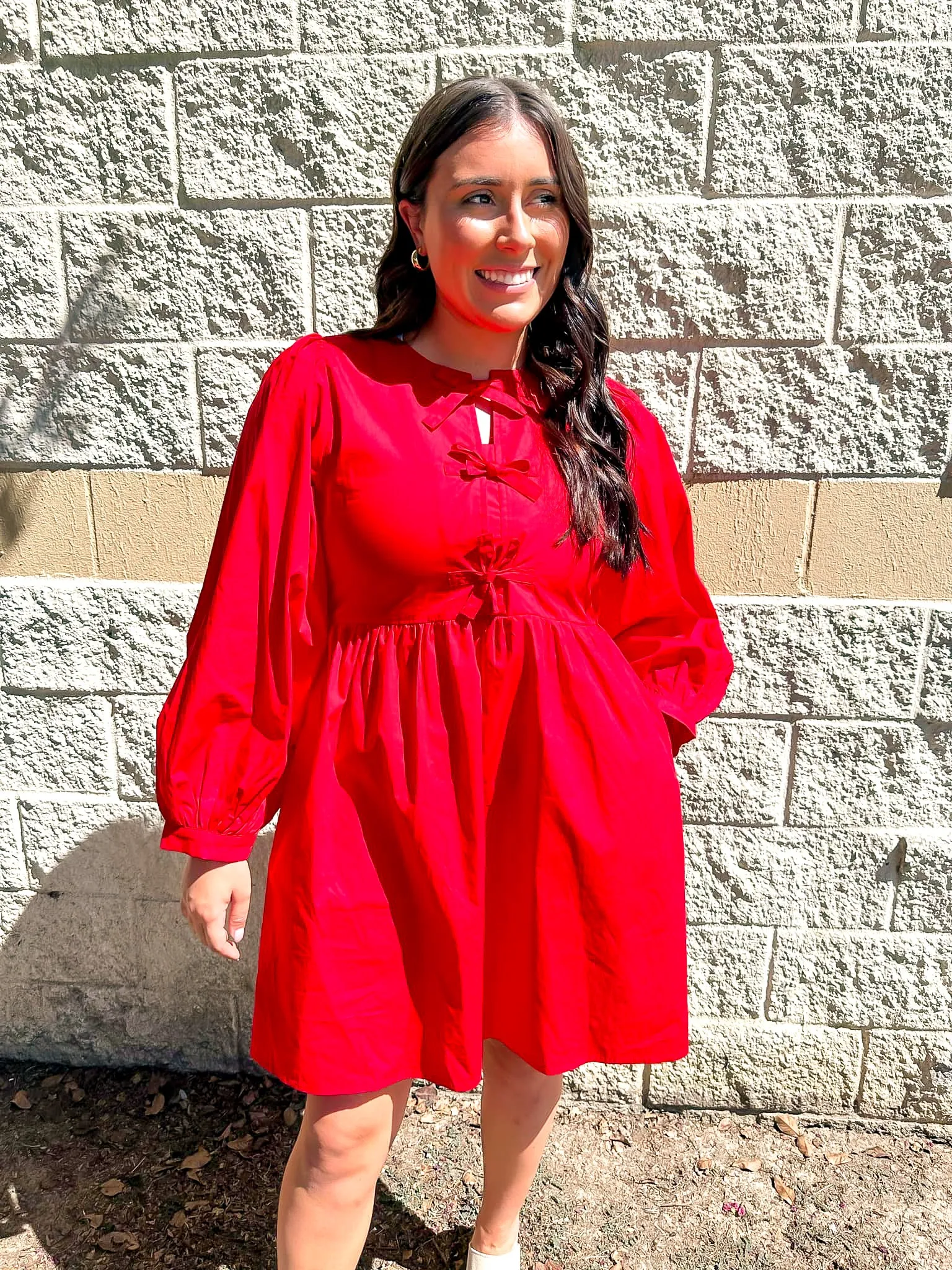 On Your Way Dress Red