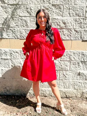 On Your Way Dress Red