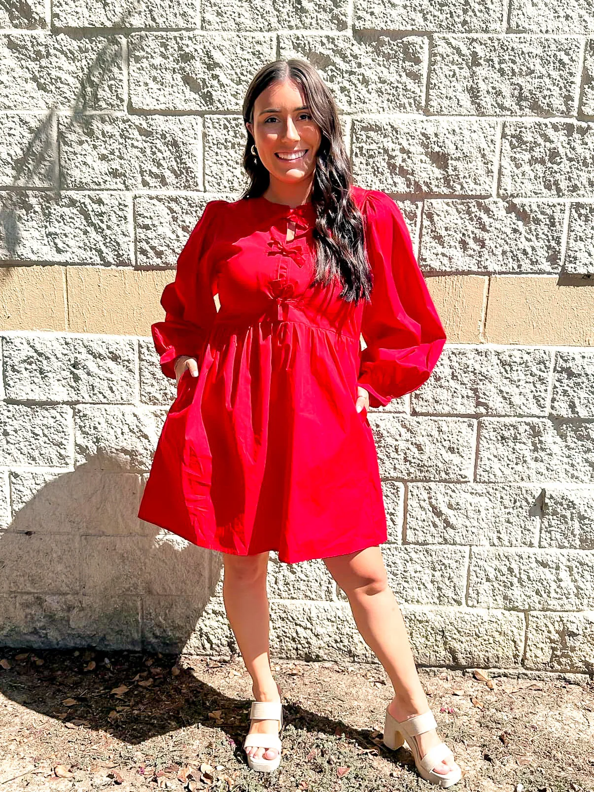 On Your Way Dress Red