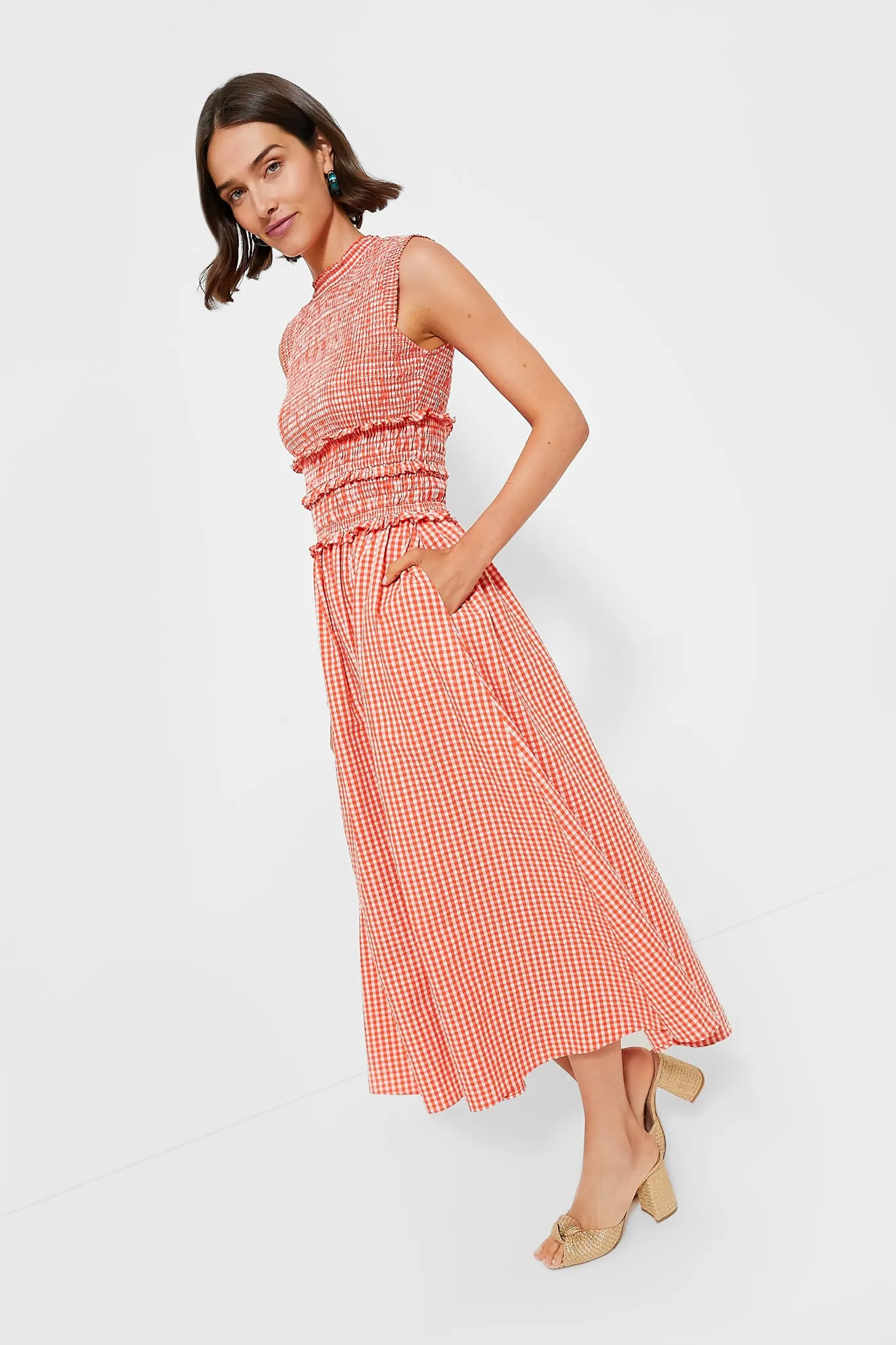 Poppy Gingham Louise Dress