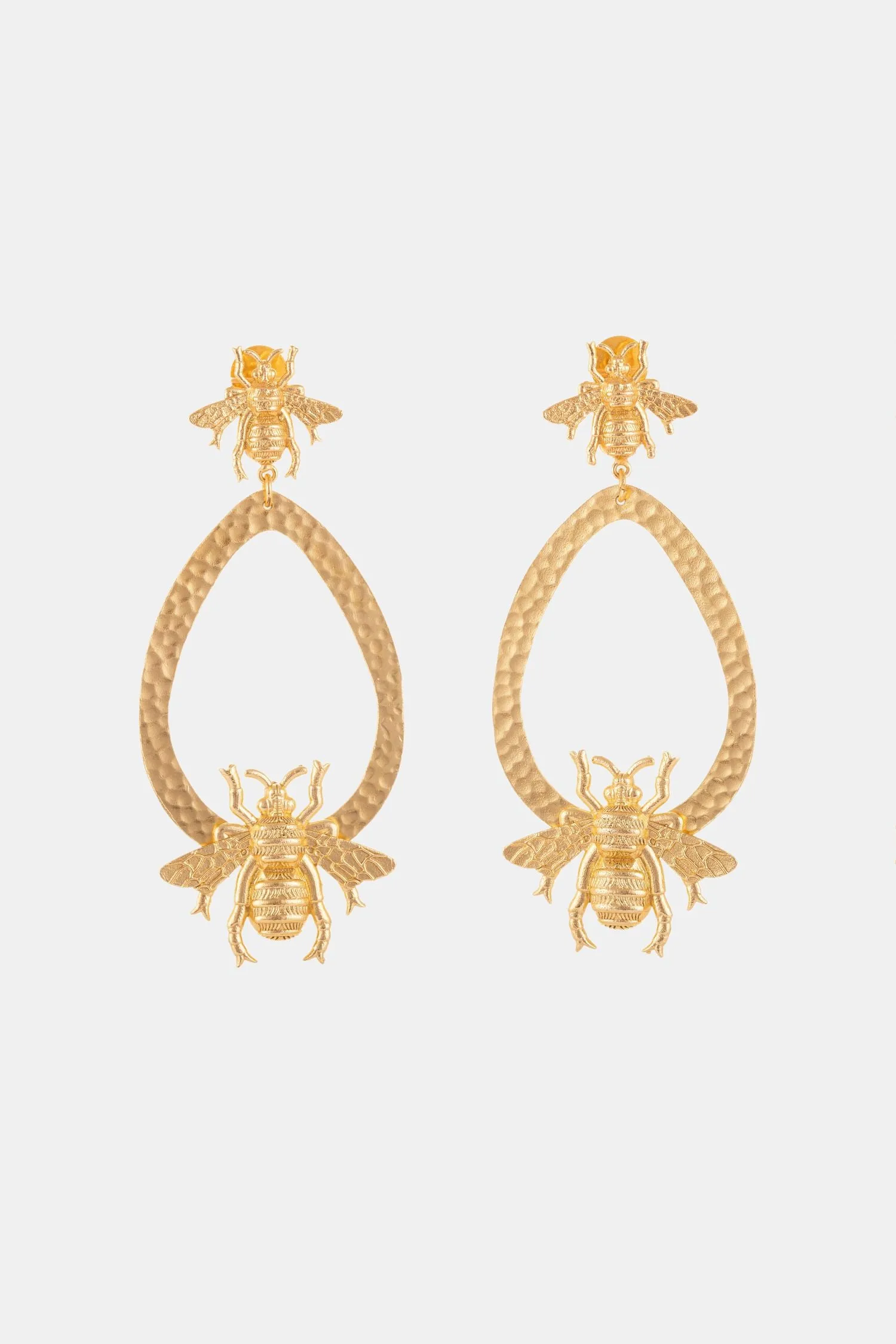 Queen Bee Shape Golden Earring