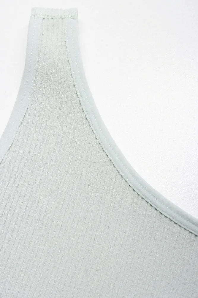 Seamless One Shoulder Dress Light Green