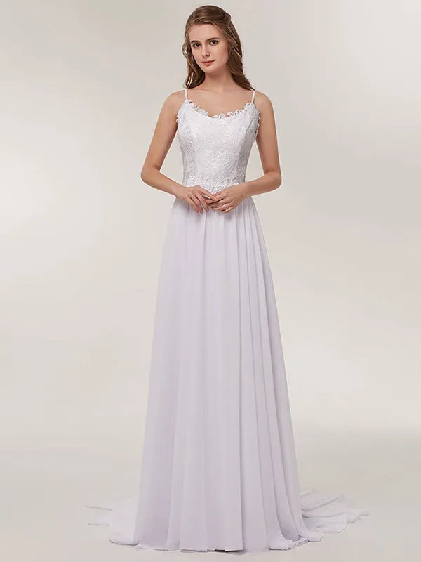 Simple Chiffon Beach Wedding Dresses